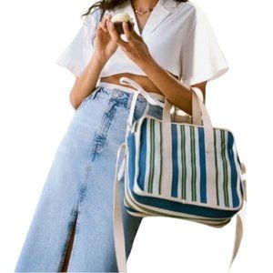 Zara Sz S Denim Jean Skirt High Rise Midi Pencil Front Slit Blogger Fav